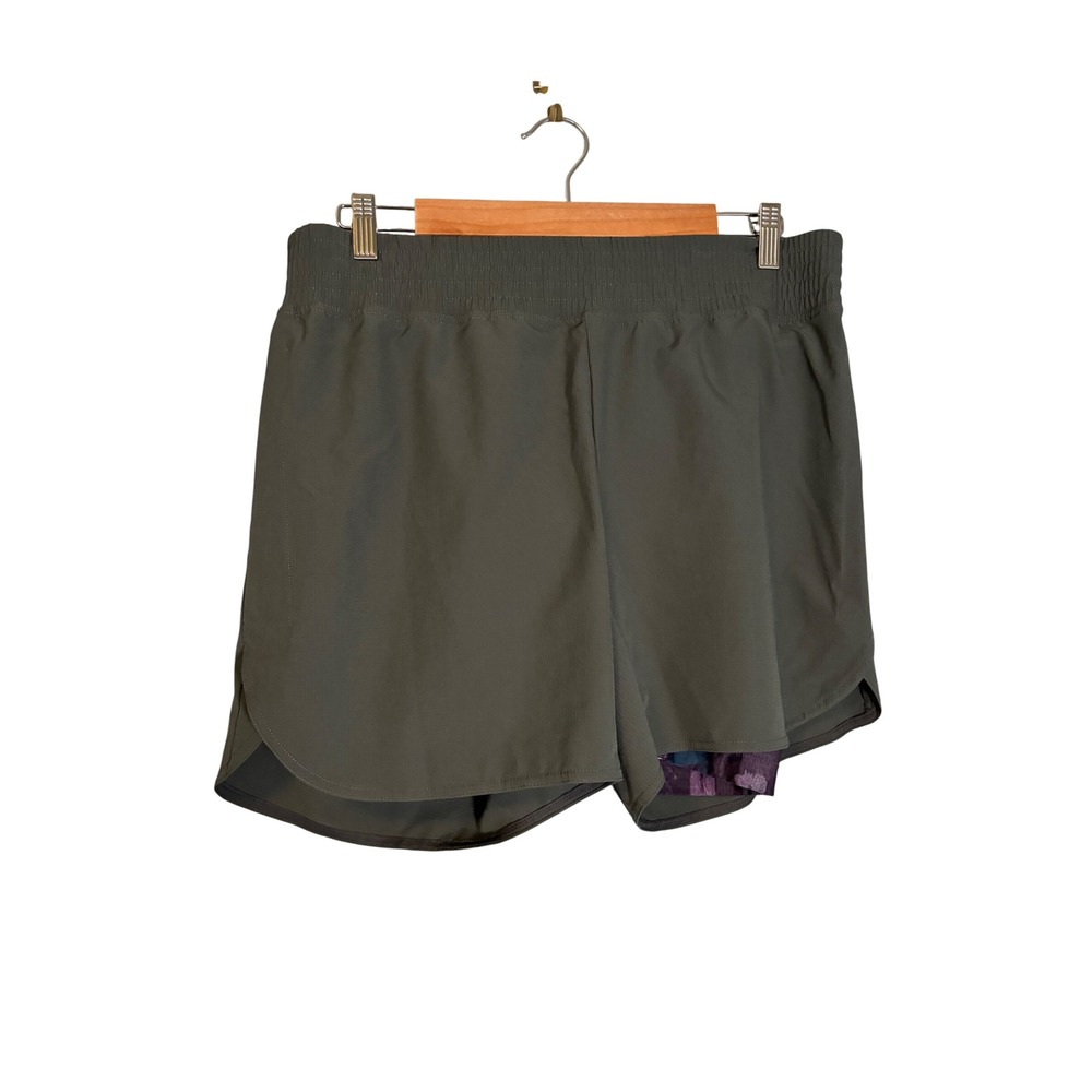 Pearl Izumi Womens Bike Shorts Grey Green Purple Patterned Liner Large